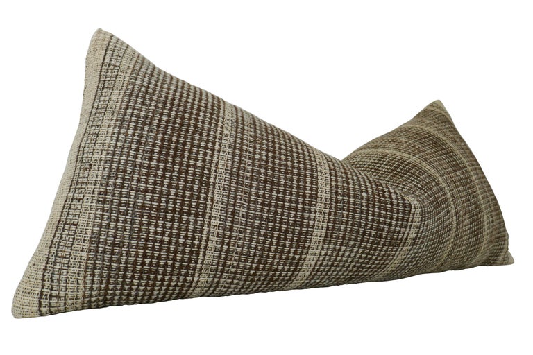 FI HandSpun Wool Stripe Large Body Pillow For Sale at 1stDibs