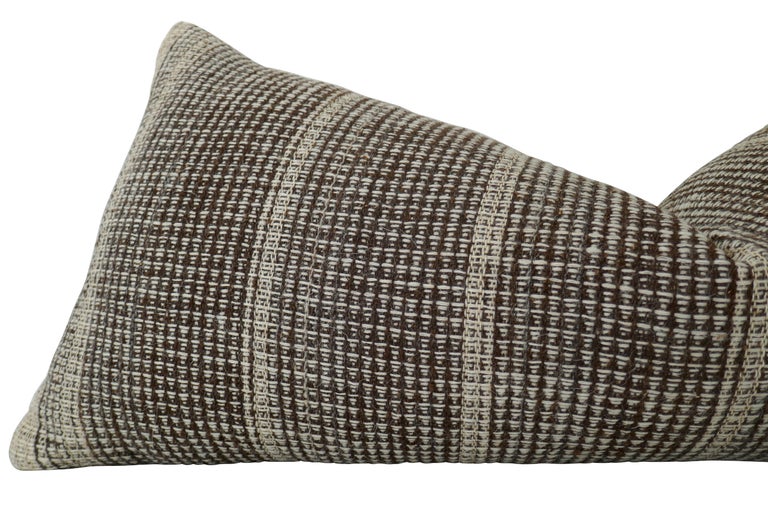 FI HandSpun Wool Stripe Large Body Pillow For Sale at 1stDibs