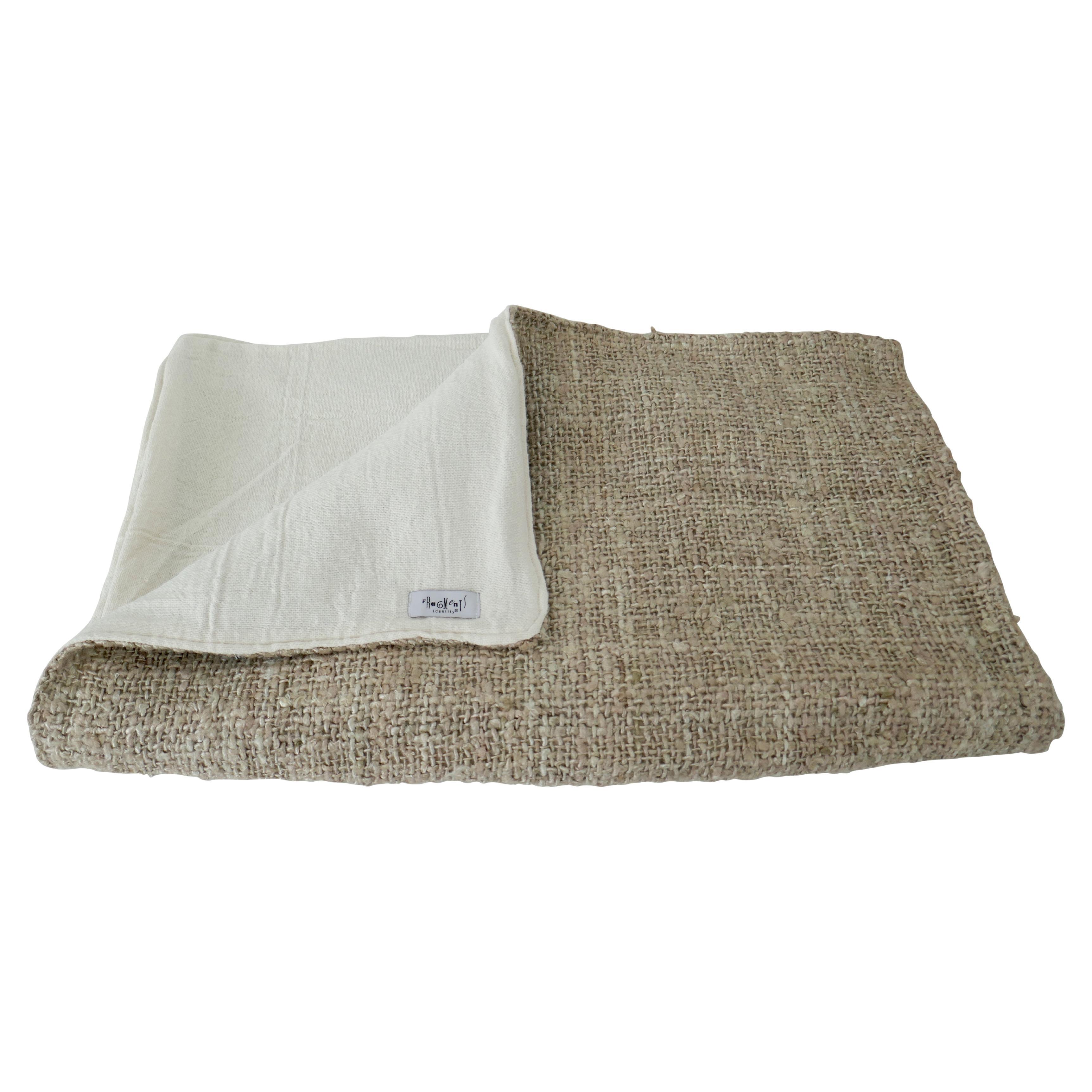 FI Italian Woven Linen Throw For Sale