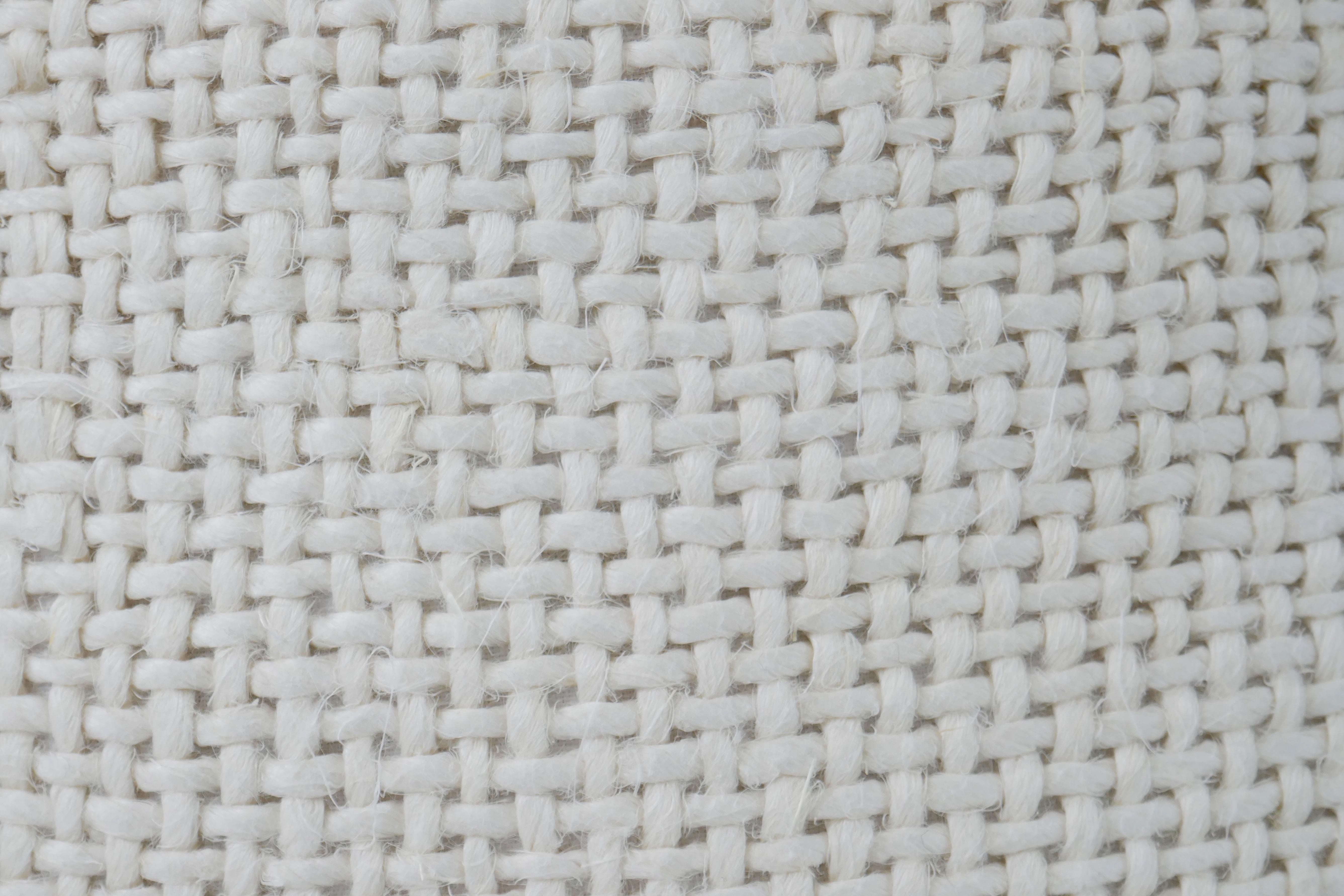 Hand-Crafted FI Mesh Woven Linen Pillow For Sale