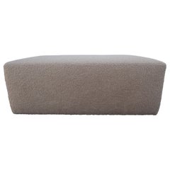 FI Ultra-Luxe Camel Shearling Ottoman, Large