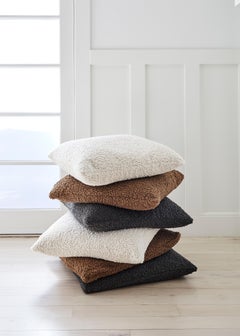 FI Ultra-Luxe Schokoladen- Shearling-Kissen, 24"x24"