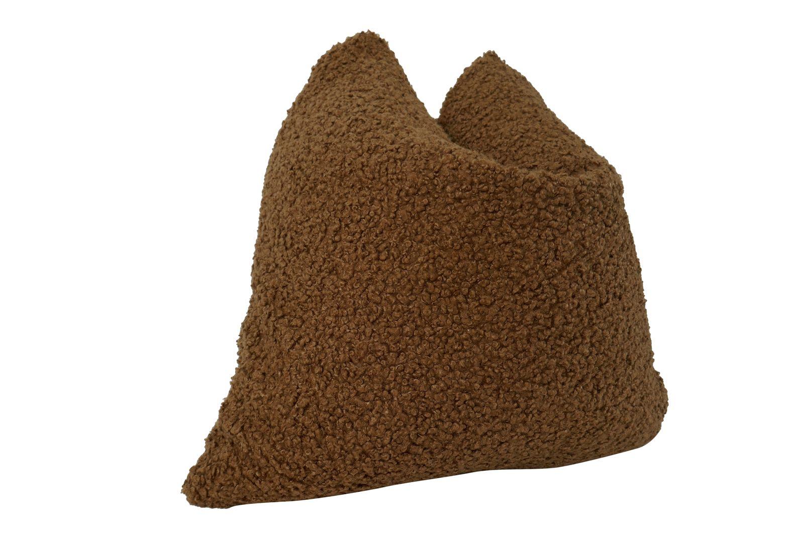 Hand-Crafted FI Ultra-Luxe Chocolate Shearling Pillow For Sale