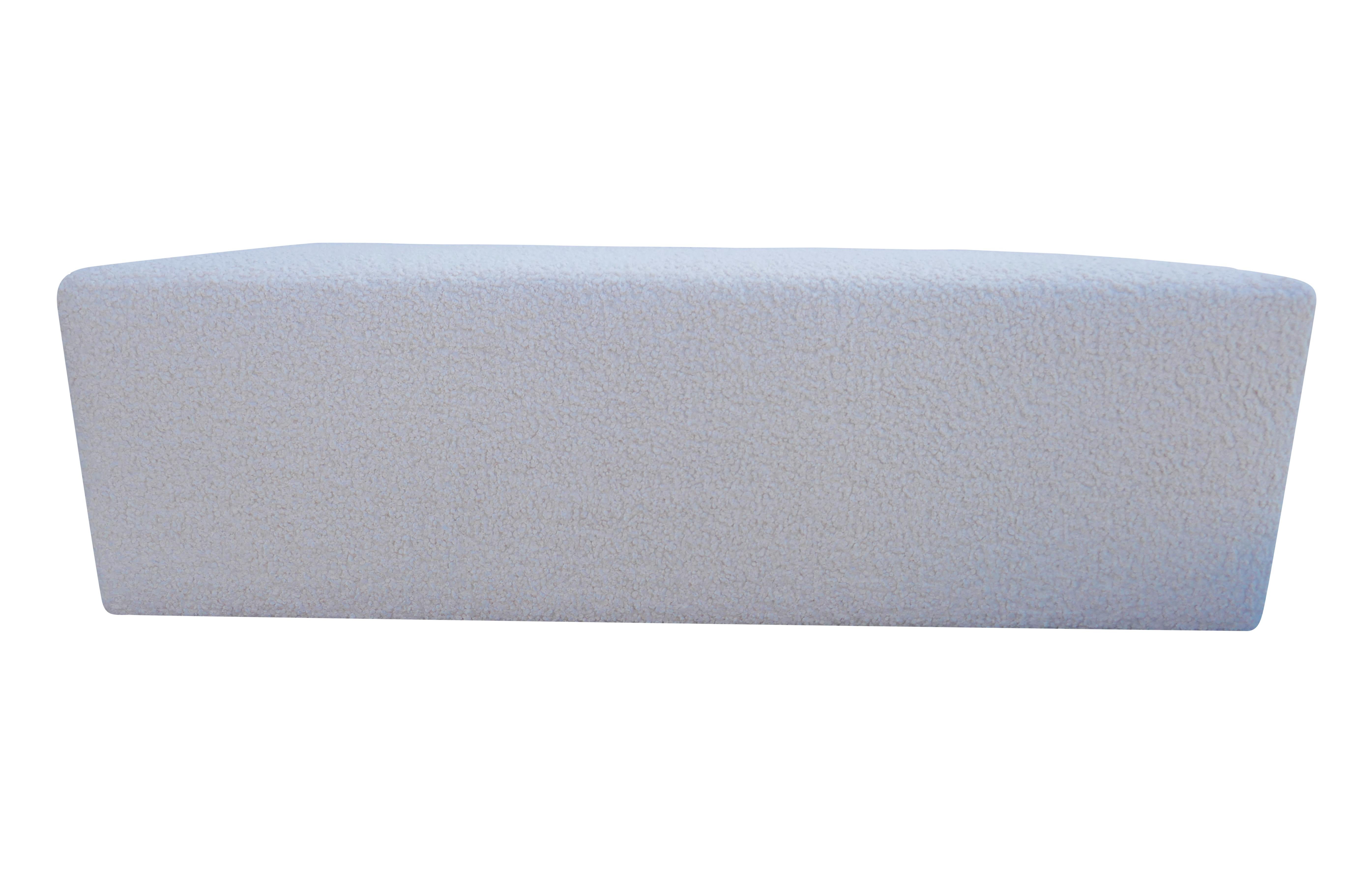 Hand-Crafted FI Ultra-Luxe Cloud Shearling Ottoman, Large For Sale