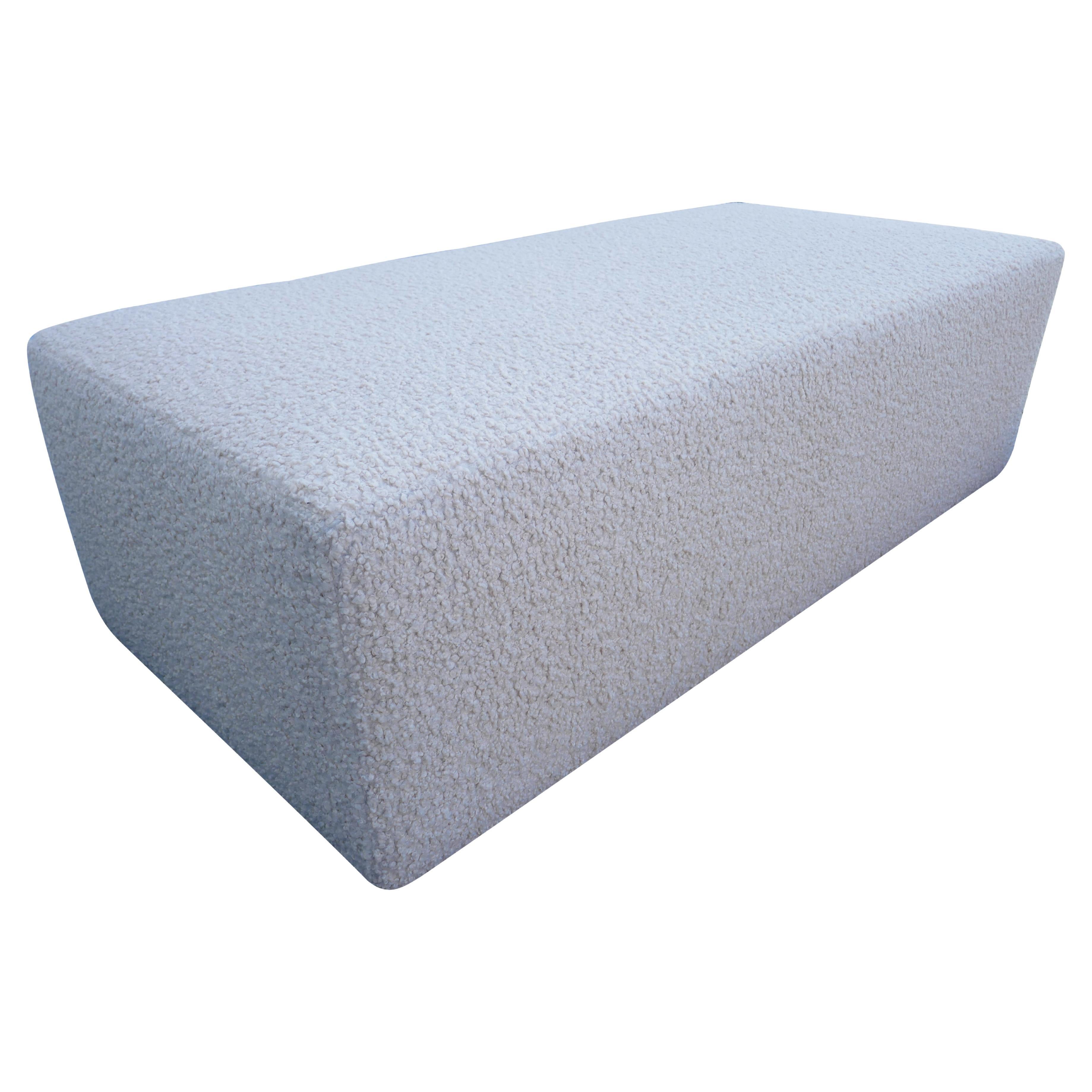FI Ultra-Luxe Cloud Shearling Ottoman, Large For Sale