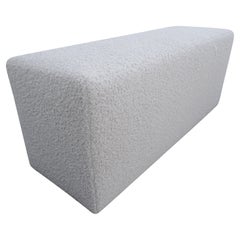 FI Ultra-Luxe Cloud White Shearling Bench / Ottoman