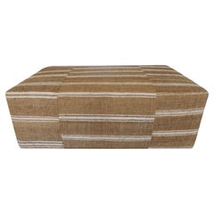 FI Vintage Custom Berber Kilim Wool Cocktail Ottoman