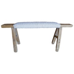 FI Banc Vintage en Elmwoods avec Shearling Ultra Luxe Blanc Crème