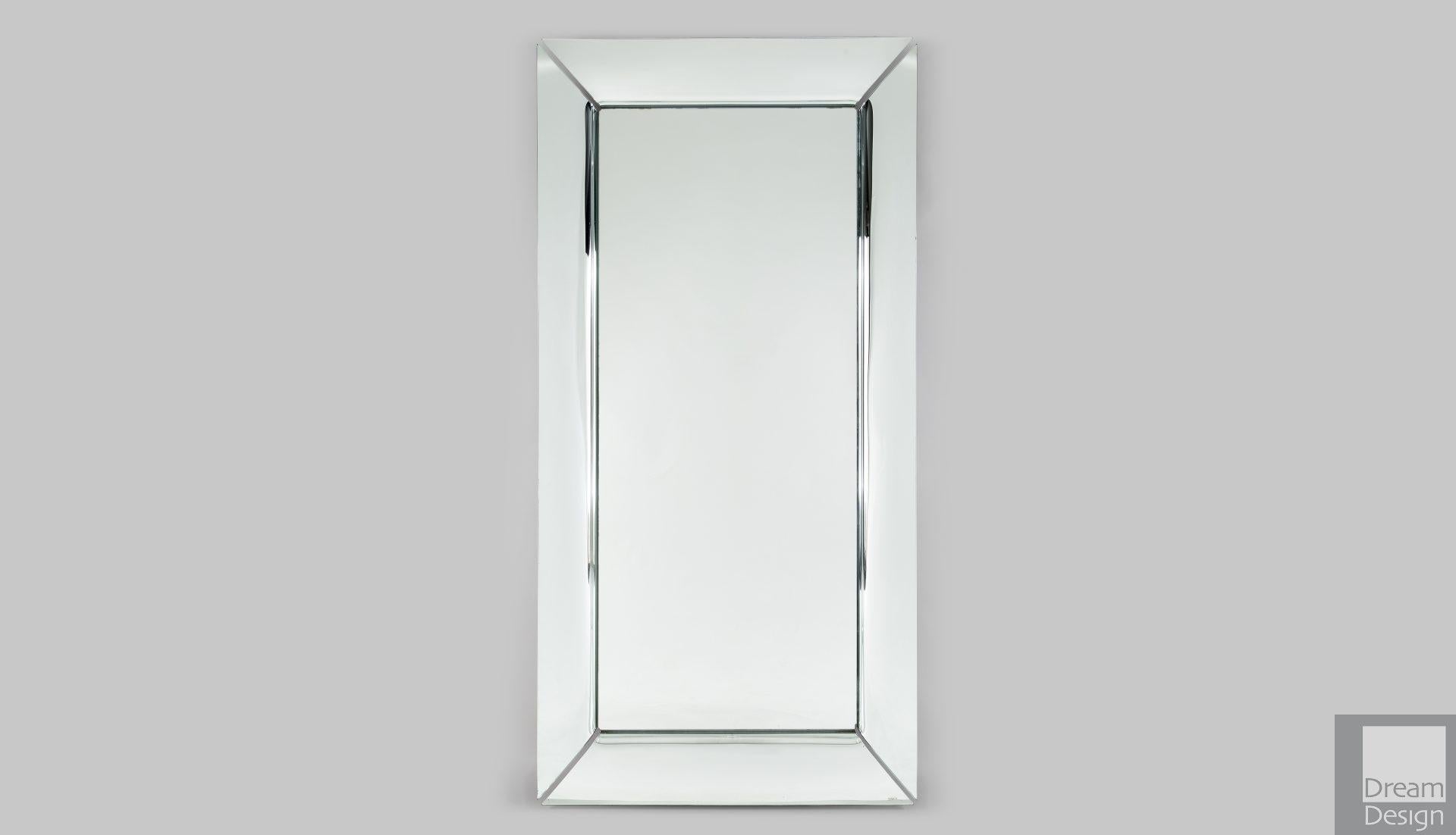 Moderne Fiam Caadre 444 Miroir sur pied en verre avec pieds amovibles:: de Philippe Starck en vente