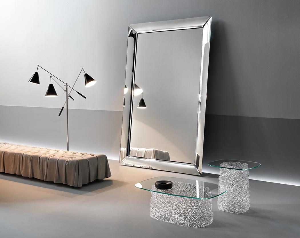 Italian Fiam Italia Customizable Caadre Standing Mirror in Glass by Philippe Starck For Sale