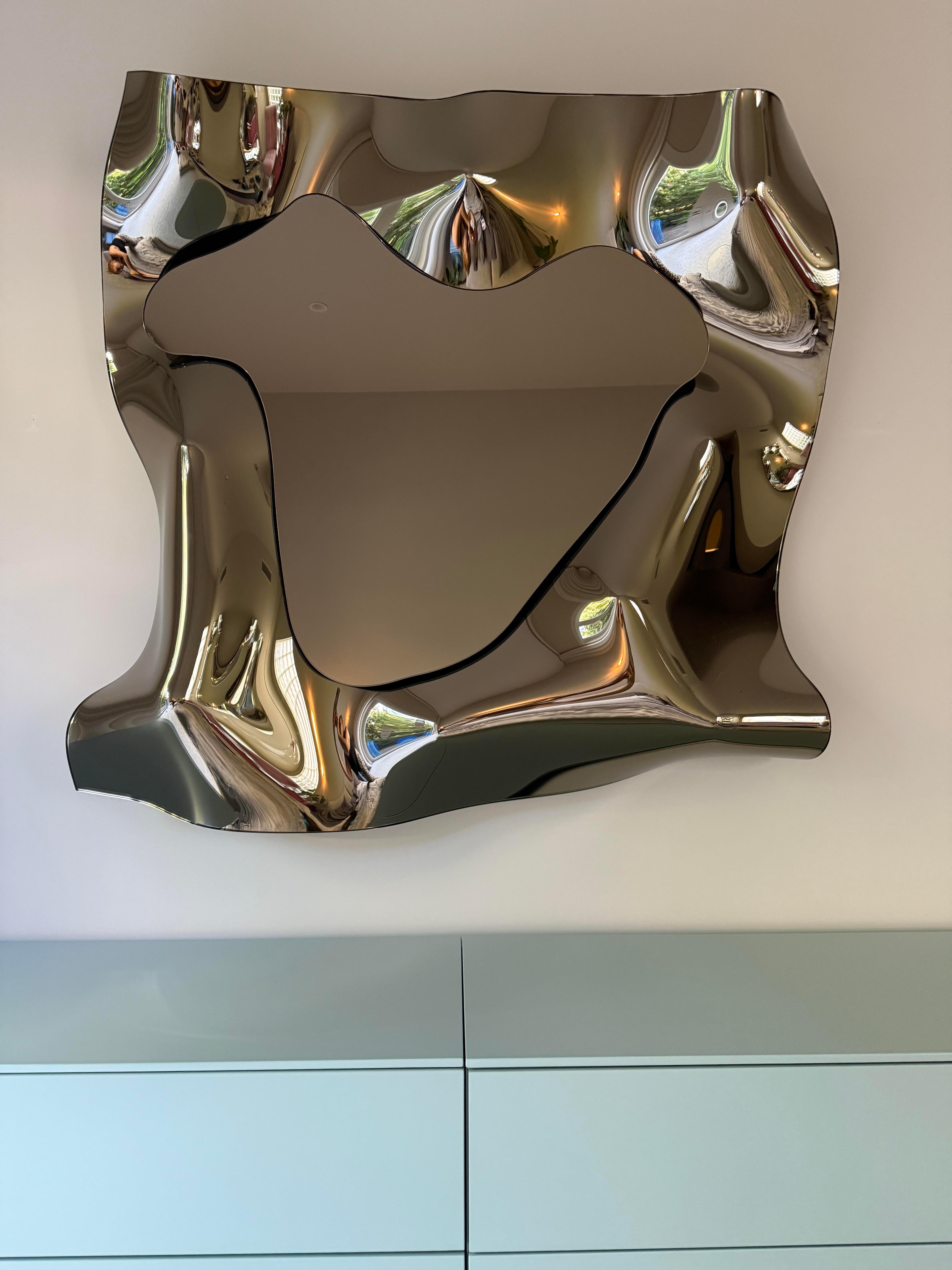XXI secolo e contemporaneo Specchio Fiam Christine in bronzo di O. Benini, Luca Gonzo e Xhixha in STOCK in vendita