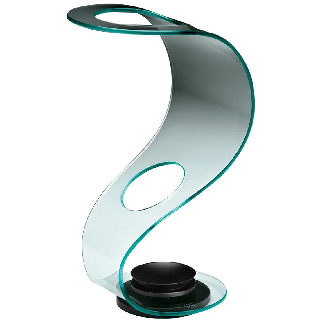 Fiam Italia Glass Cobra Umbrella Stand by Elio Vigna For Sale