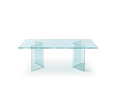 Fiam Italia Customizable Glass Corner  Table by CRS Fiam