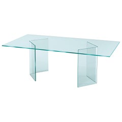 Fiam Corner CO/R180 Medium Rectangular Table in Glass, by CRS Fiam