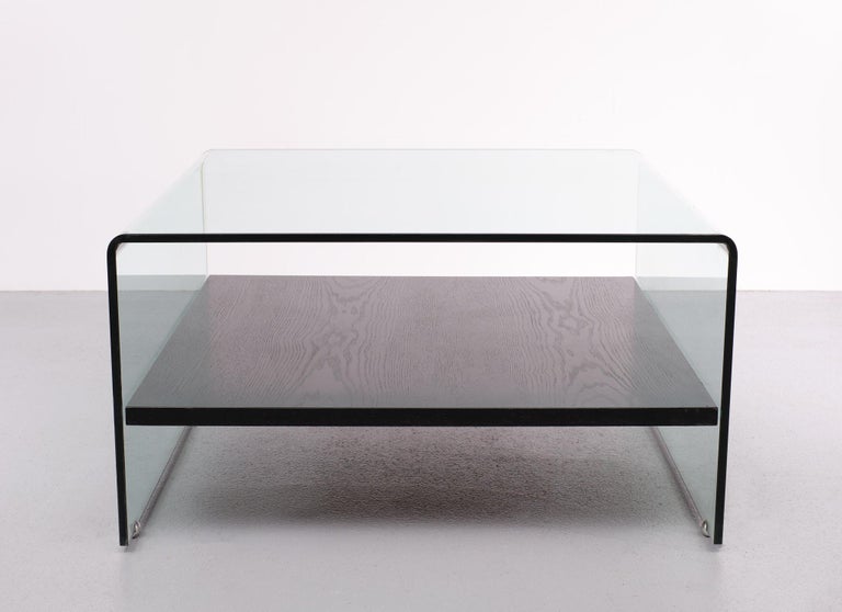 Fiam Curved Coffee Table Post Modern, Italy For Sale at 1stDibs