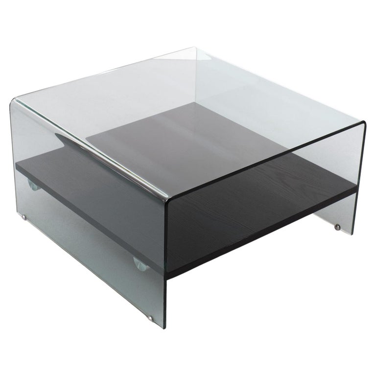 Fiam Curved Coffee Table Post Modern, Italy For Sale at 1stDibs