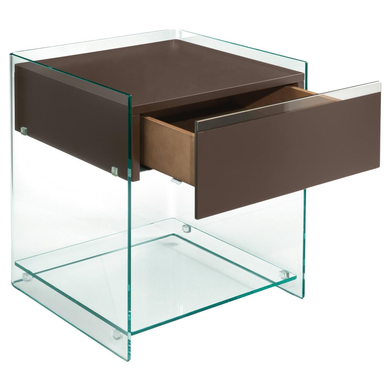 Fiam Dino Glass Nightstand by CRS Fiam