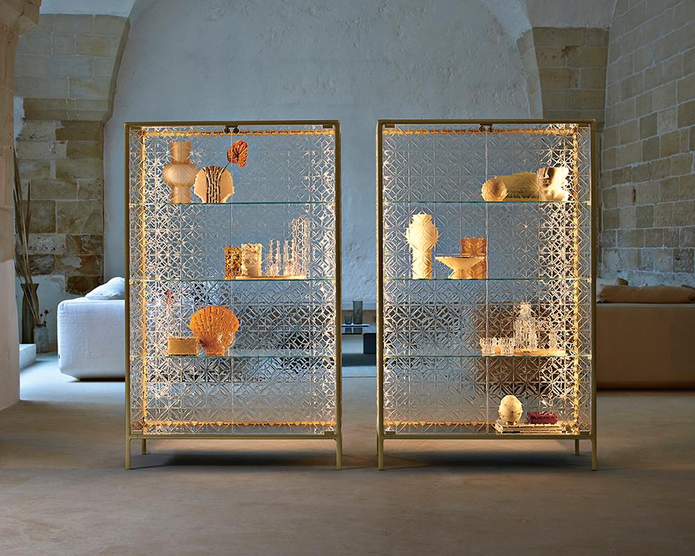 Contemporary Fiam Italia Echo Glass Showcase by Marcel Wanders Studio For Sale