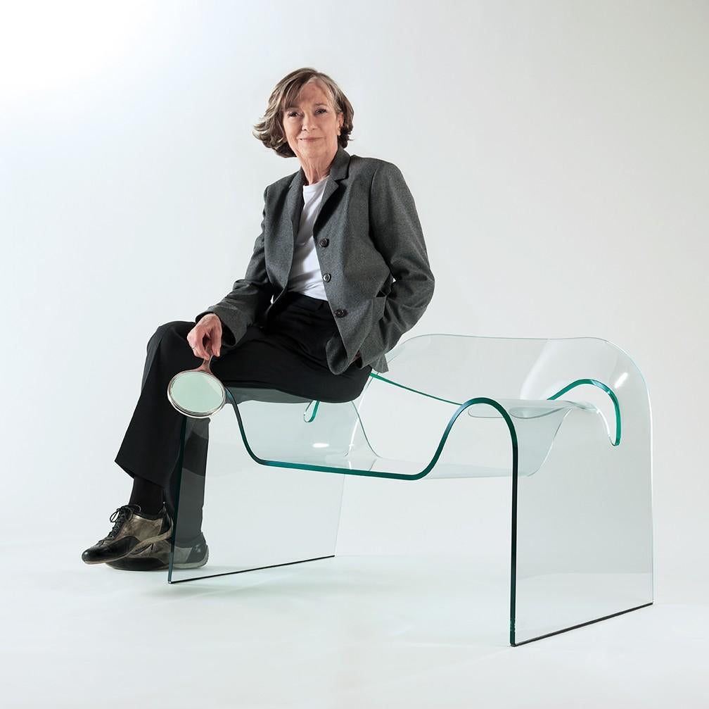 Italian Fiam Italia Ghost Glass Lounge Chair  by Cini Boeri For Sale