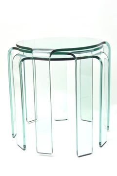 Fiam Glass Nesting Tables Set of Three
