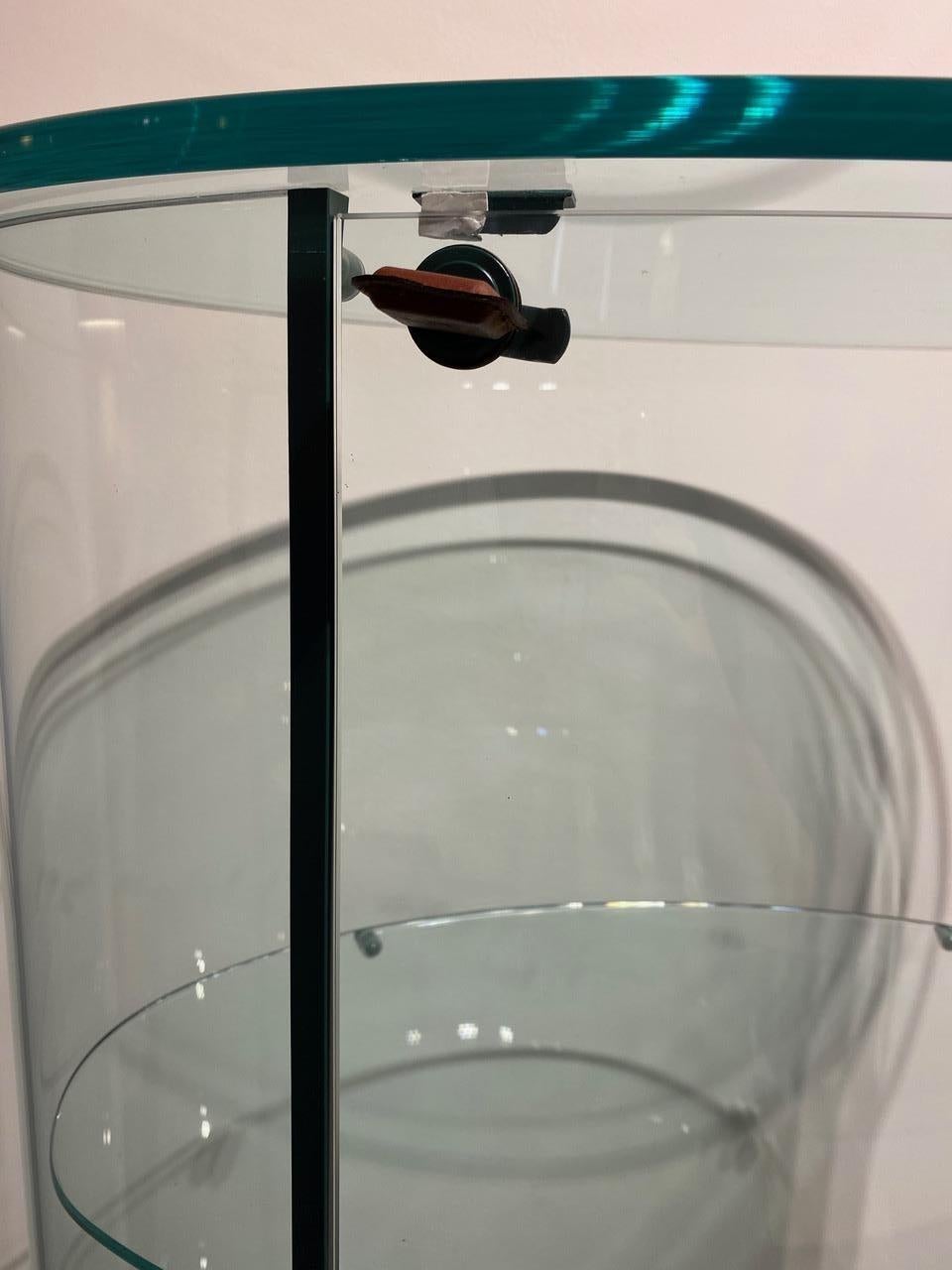 Contemporary Fiam Glass Showcase Designed by Vittorio Livi