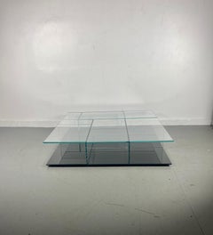 Fiam, Italia 3-Segment Coffee Table /Black Glass by Matteo Nunziati