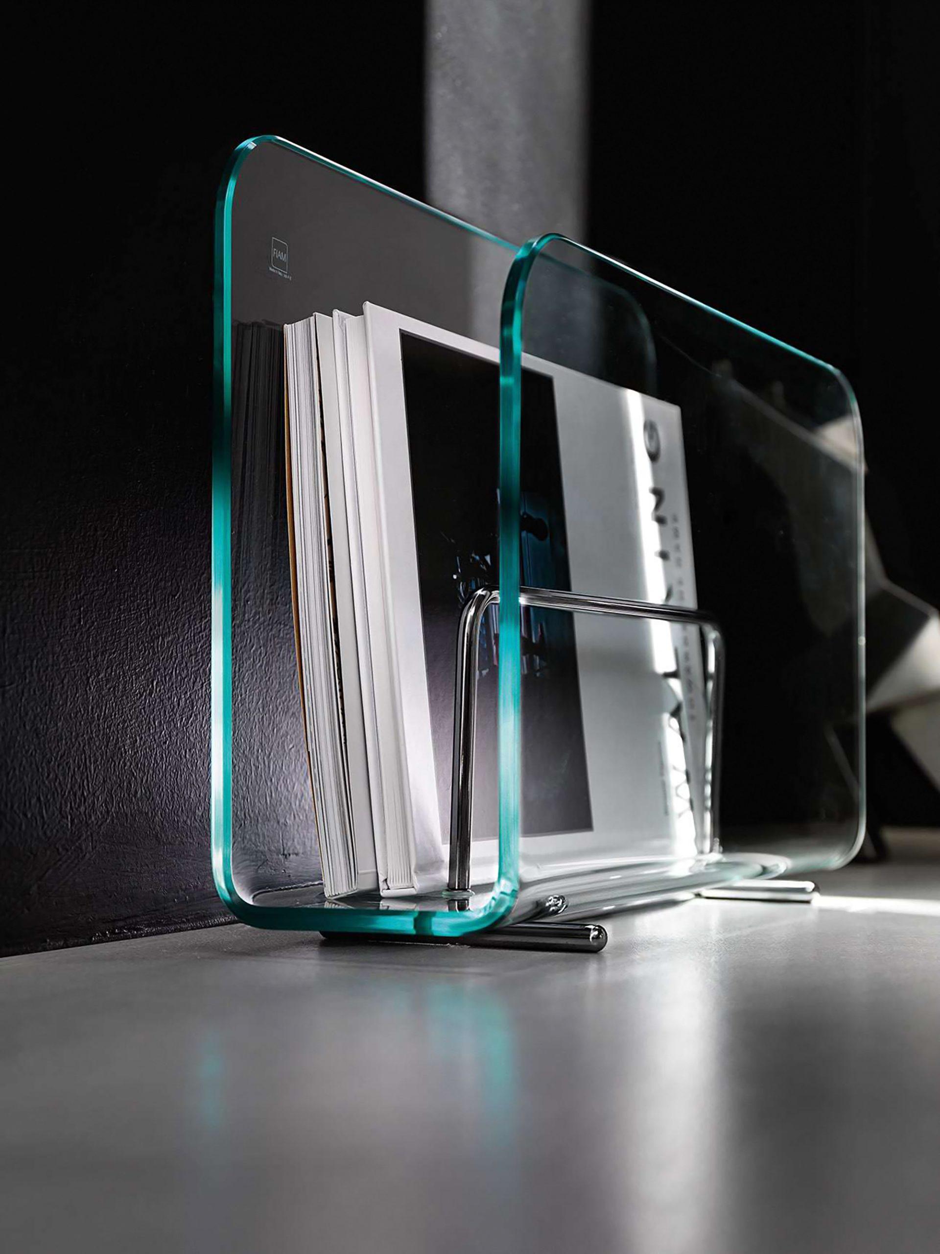 Fiam Italia  Vogue-Zeitschriftenständer aus Glas von Roberto Paoli im Zustand „Neu“ im Angebot in New York, NY