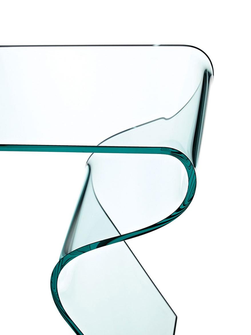 Fiam Italia Charlotte Glass Console by Prospero Rasulo in STOCK For Sale 1