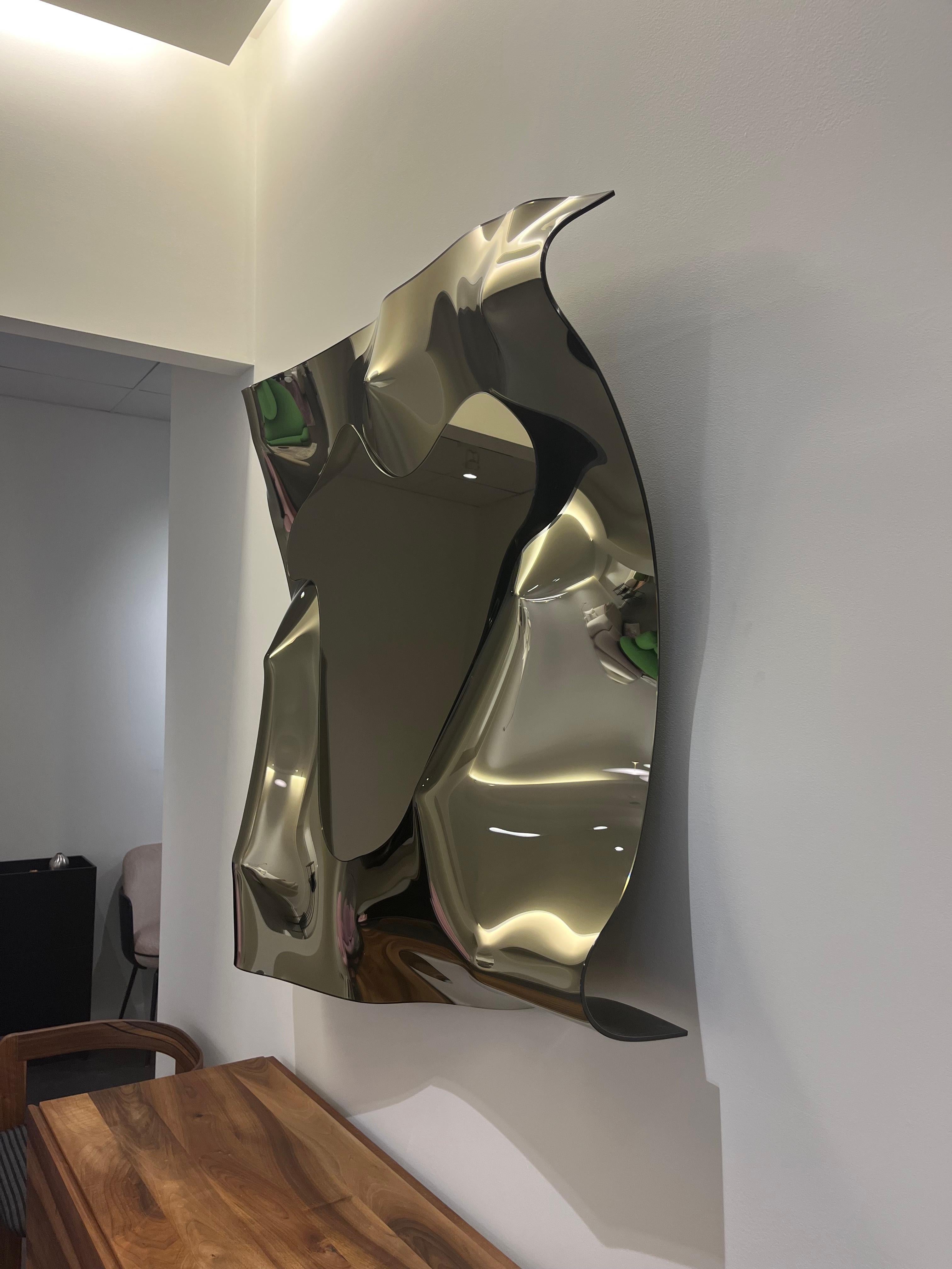 Italian Fiam Italia Christine Bronze Mirror by O. Benini, Luca Gonzo & Xhixha in STOCK