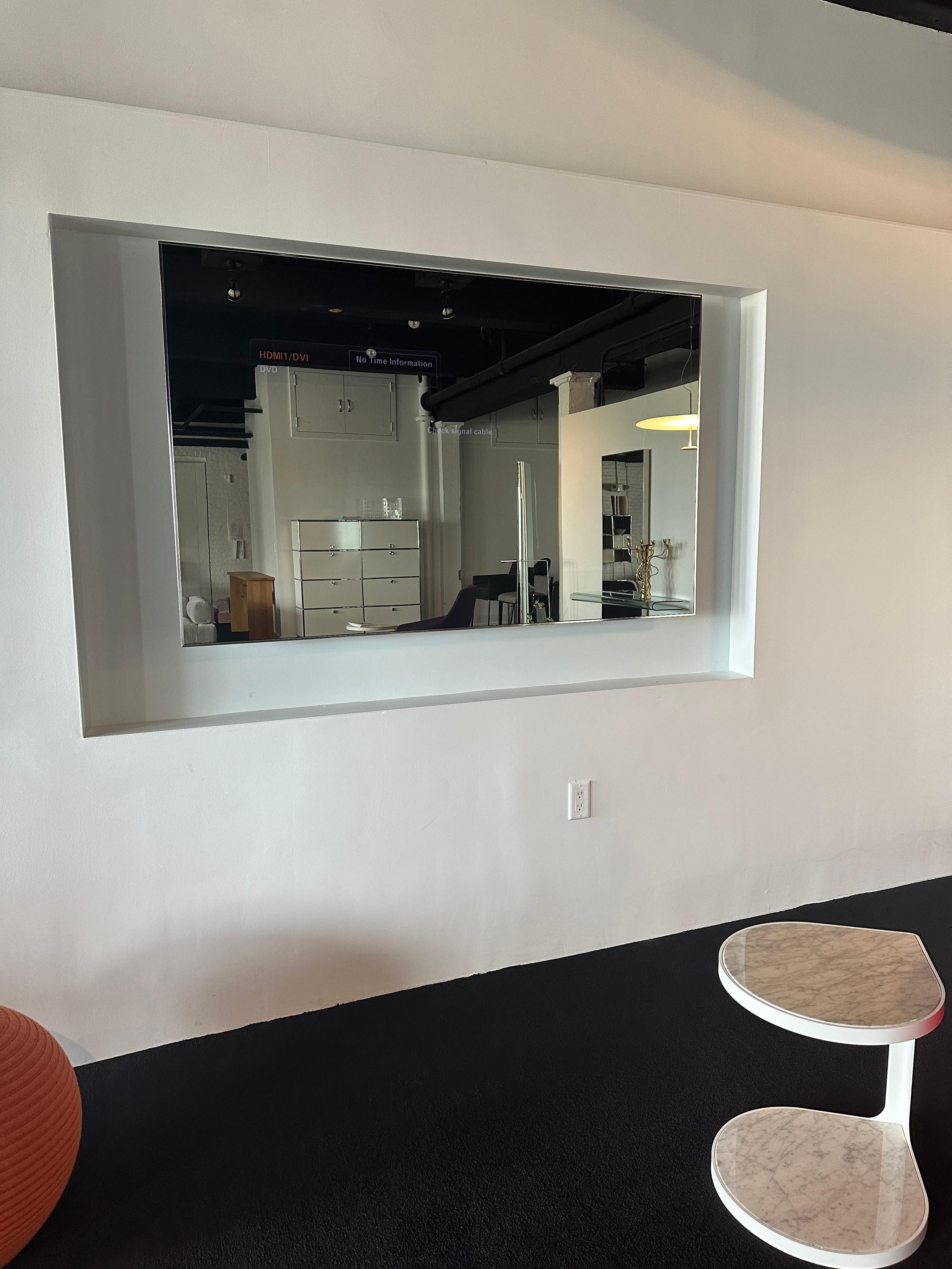 Fiam Italia  MI/TVL Mirage TV Glass Mirror by Daniel Libeskind in STOCK In Good Condition For Sale In New York, NY