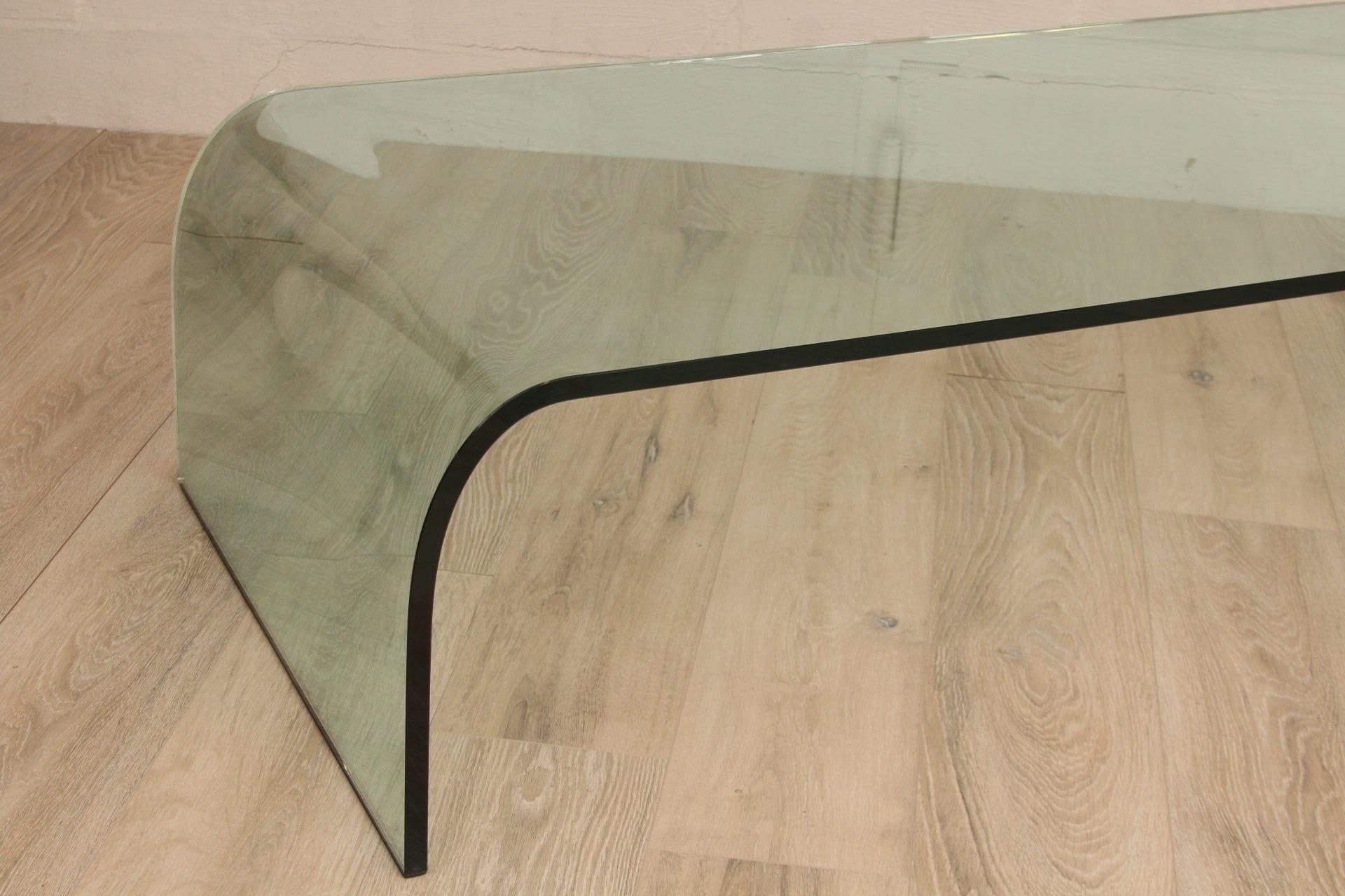 Minimalist Fiam Italia Ponte Glass Coffee Table by Angelo Cortesi For Sale