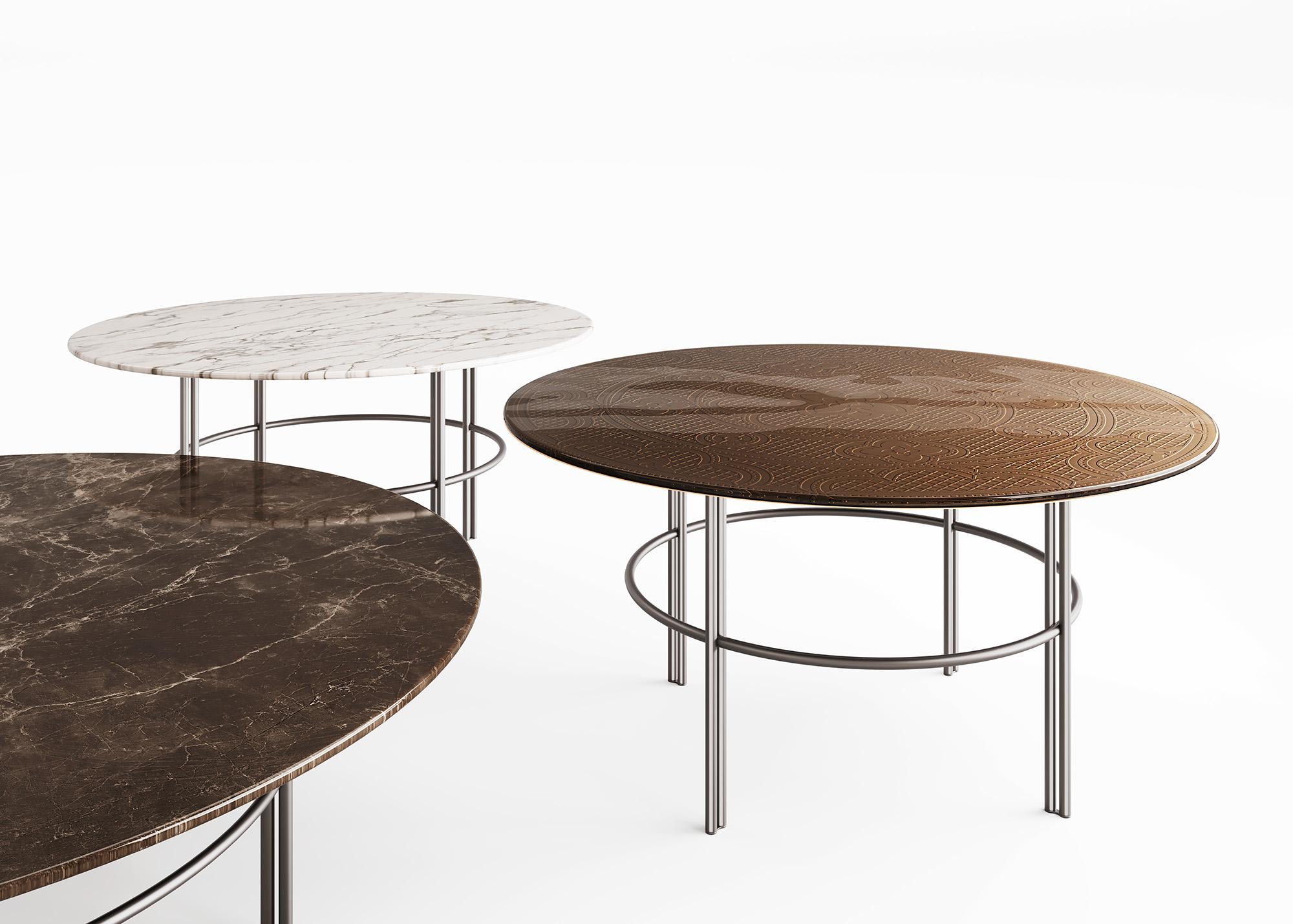 Fiam Italia Set of Three Cristaline Glass Coffee Tables by Marcel Wanders Studio In New Condition For Sale In New York, NY