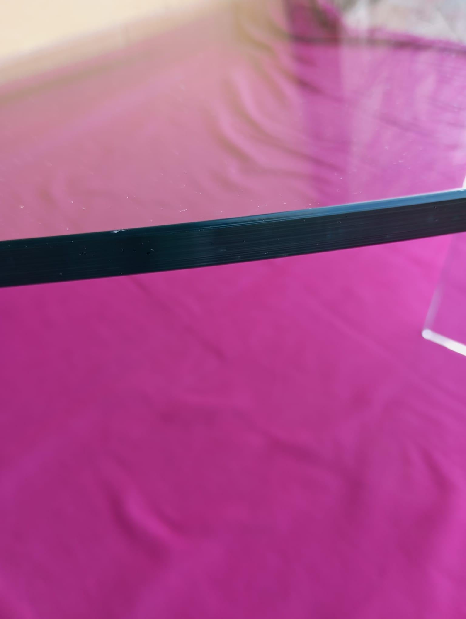 FIAM Italia tavolino scultoreo in vetro curvato, anni '80 en venta 5