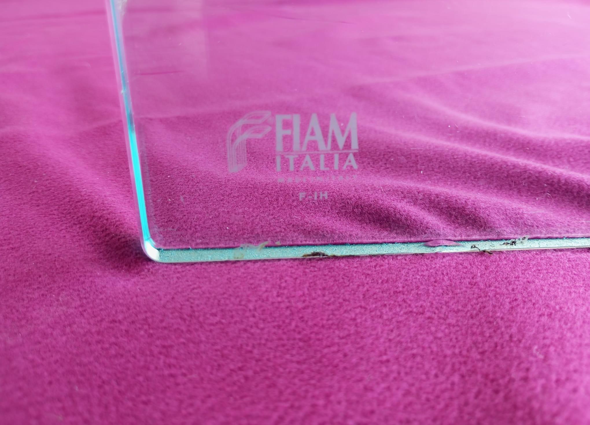 FIAM Italia tavolino scultoreo in vetro curvato, anni '80 en venta 2