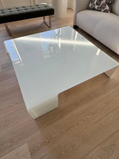 Tavolino da caffè in vetro Neutra bianco di Fiam Italia in STOCK