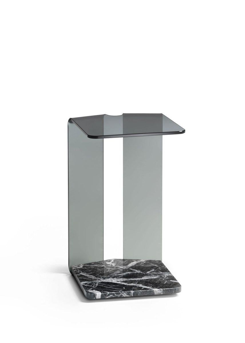 FIAM Italia York Beistelltisch aus Glas und Marmor von Yonoh Studio im Angebot 1