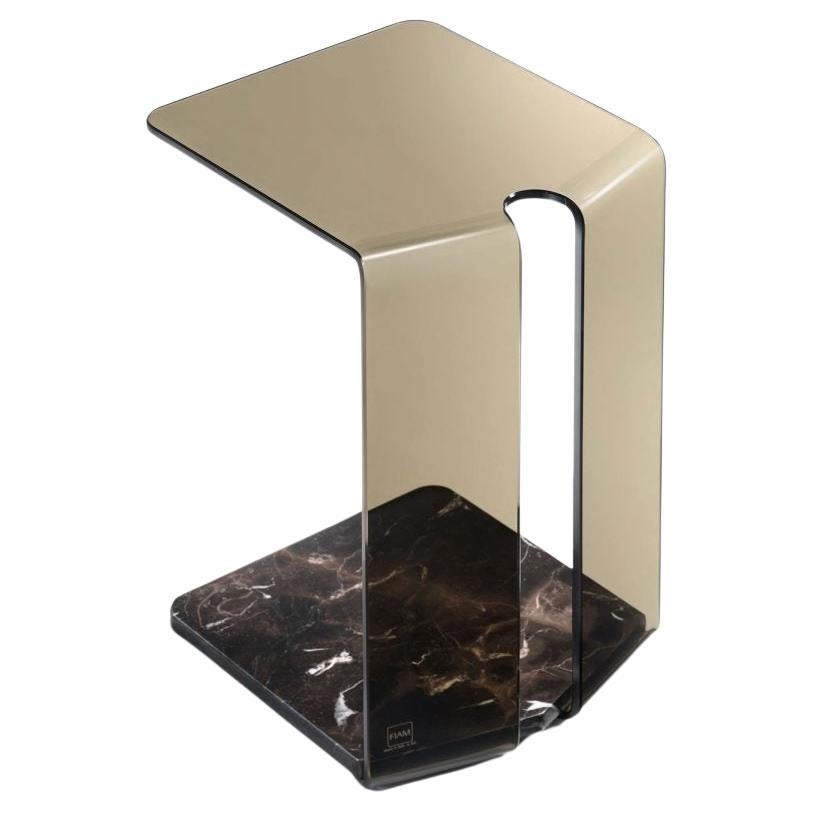 FIAM Italia York Beistelltisch aus Glas und Marmor von Yonoh Studio