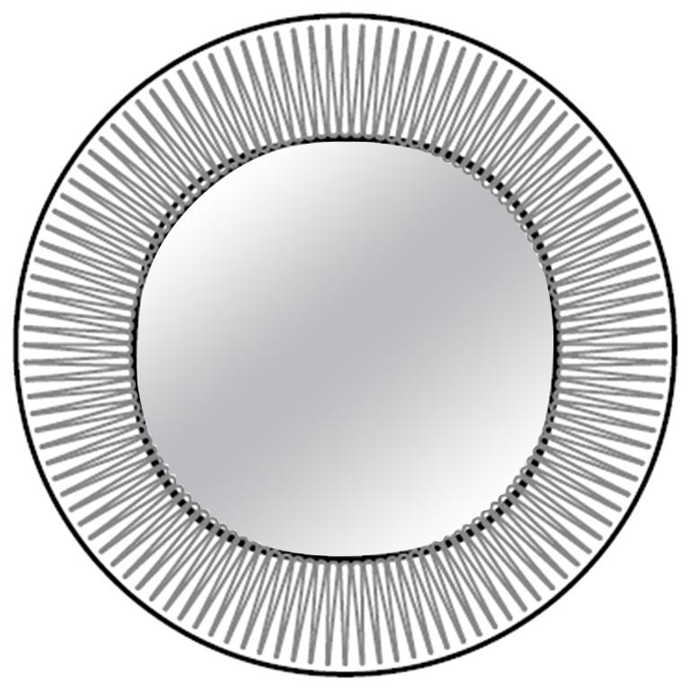 Fiam Italia All Glass Kathleen Round Mirror by Davide Oppizzi For Sale