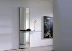 Fiam Italia Let Me See Mirror with Console in Glass by Rodolfo Dordoni