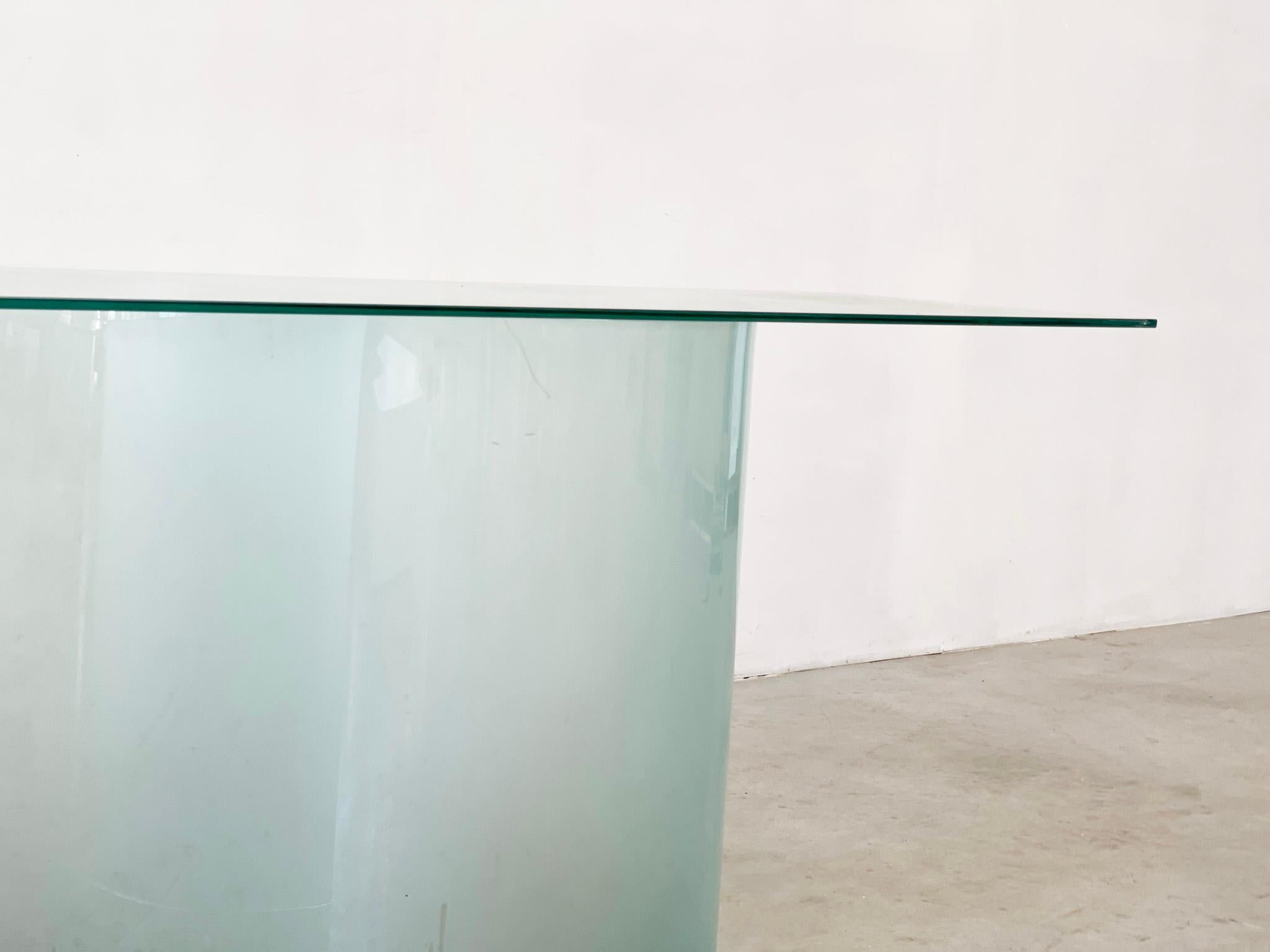 Glass Fiam Marea console table in glass For Sale