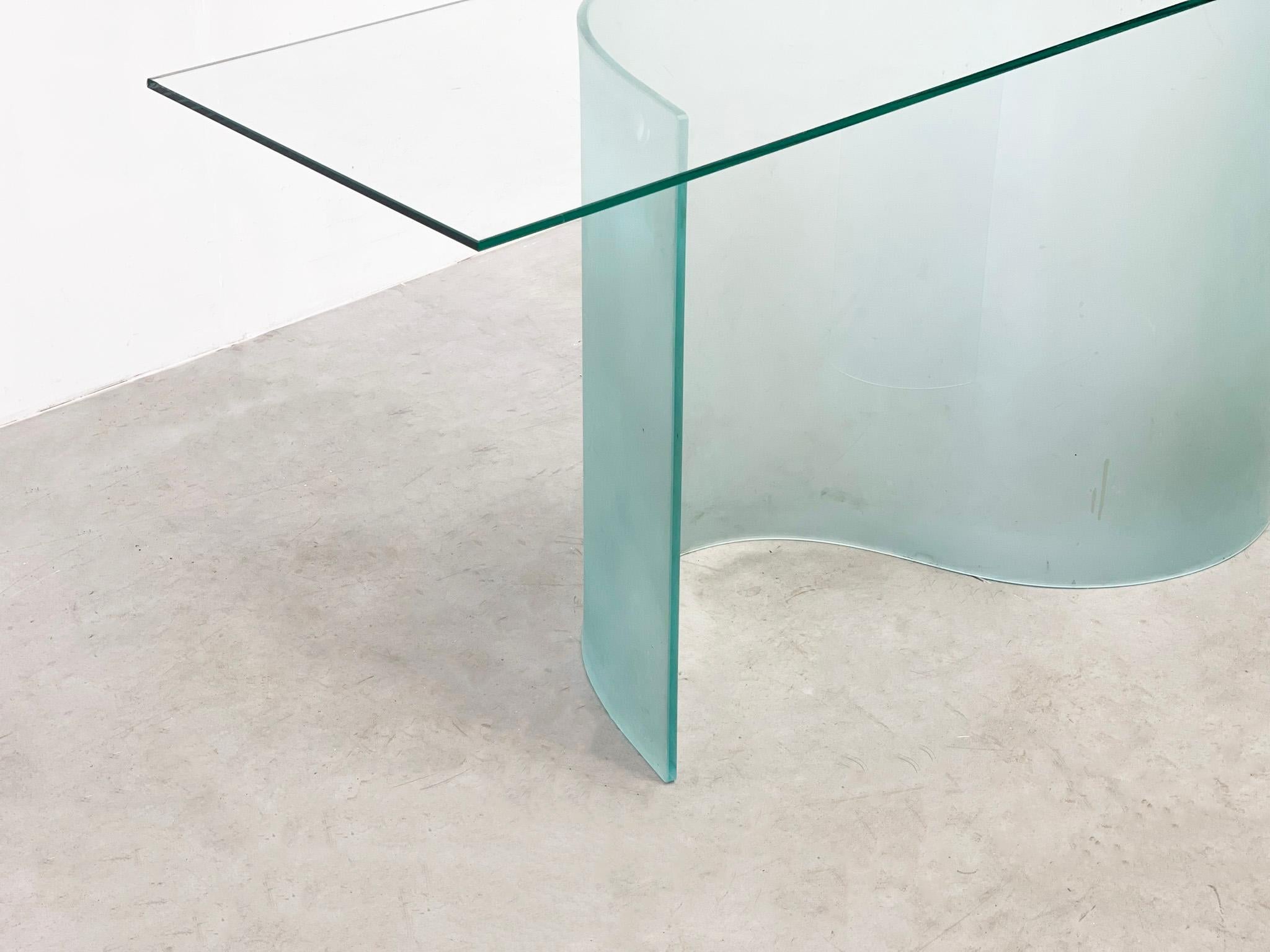 Fiam Marea console table in glass For Sale 1