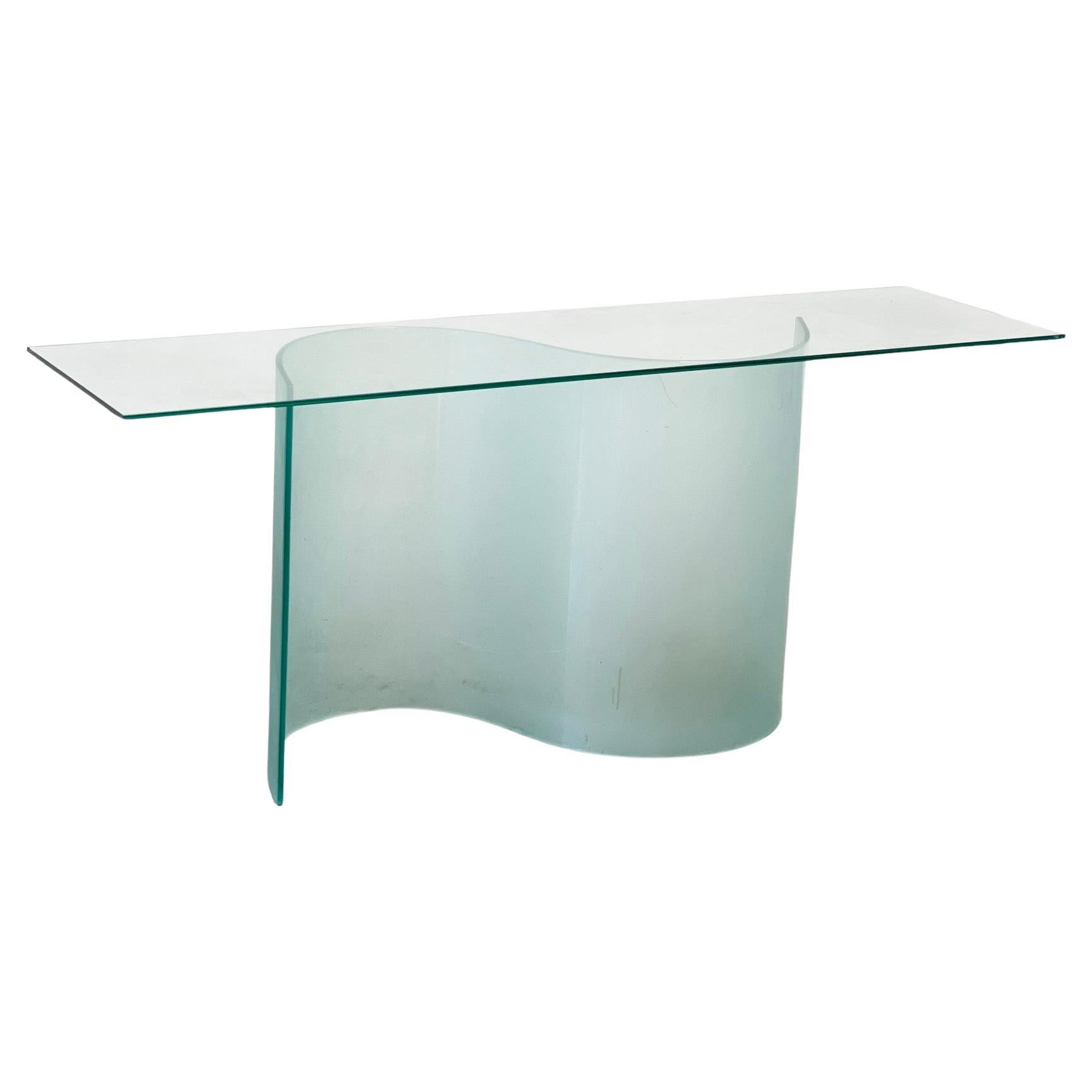Fiam Marea console table in glass For Sale