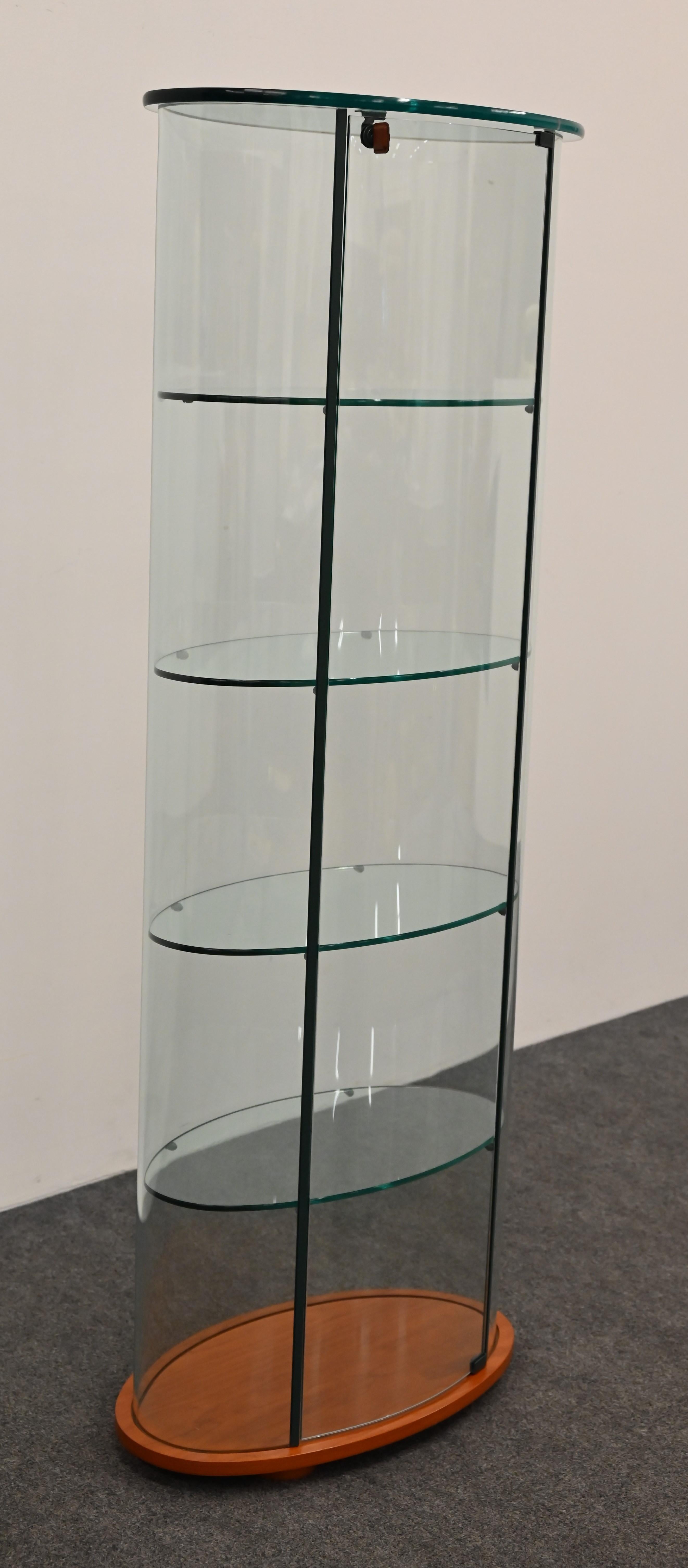 FIAM Palladio-Vitrinenschrank mit geschwungenem Glas, 1980er Jahre 5