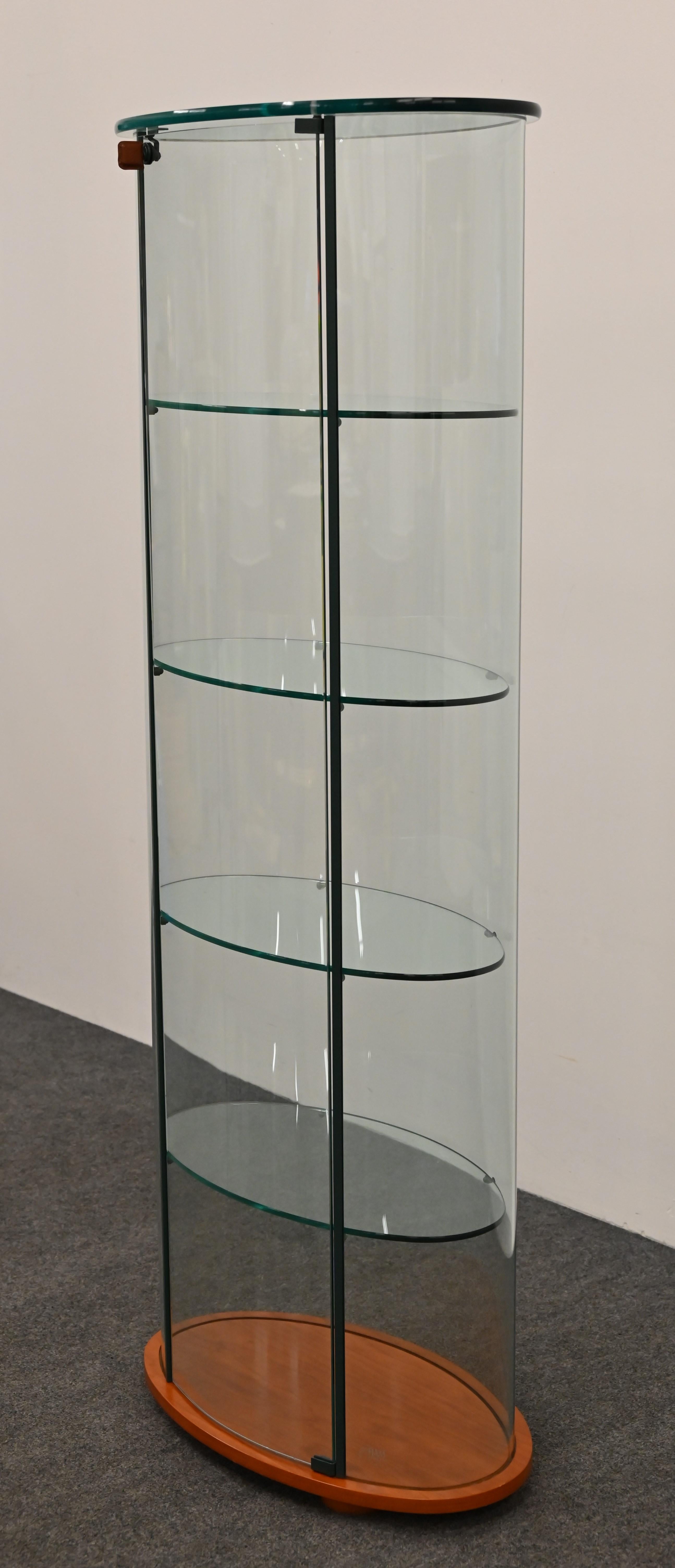 FIAM Palladio-Vitrinenschrank mit geschwungenem Glas, 1980er Jahre 6