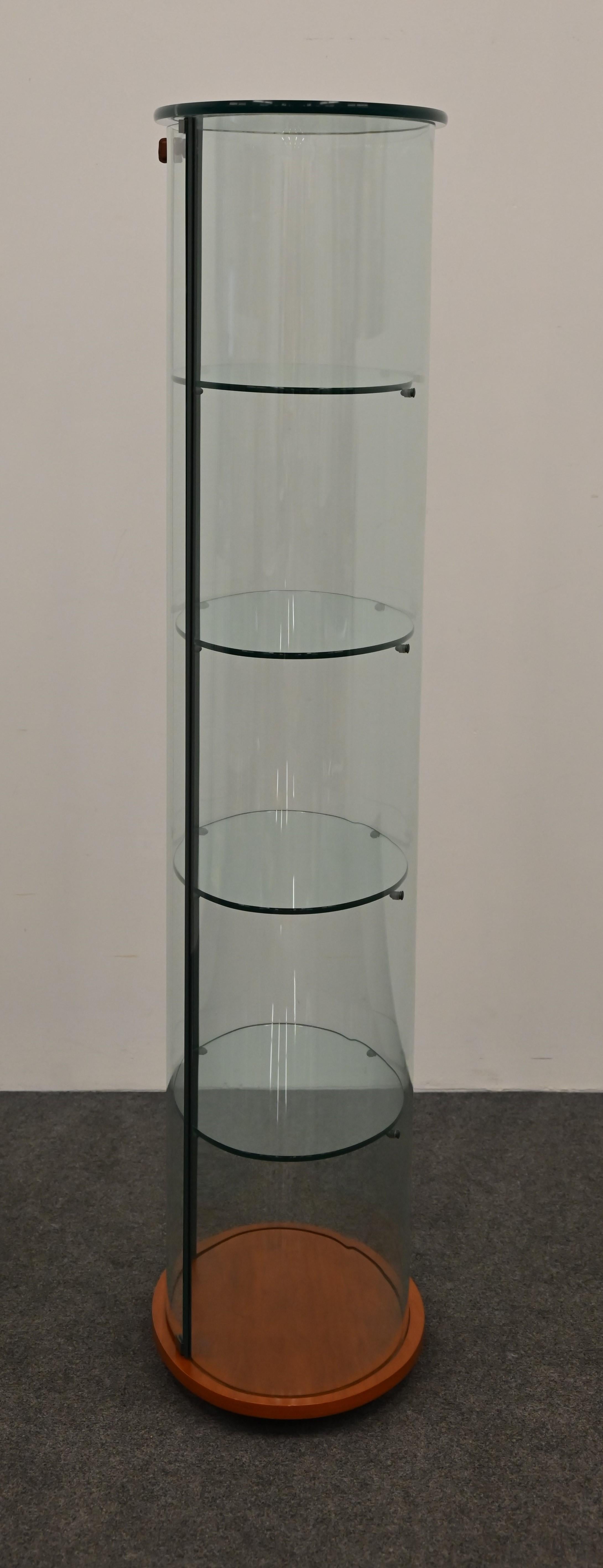 FIAM Palladio-Vitrinenschrank mit geschwungenem Glas, 1980er Jahre 9