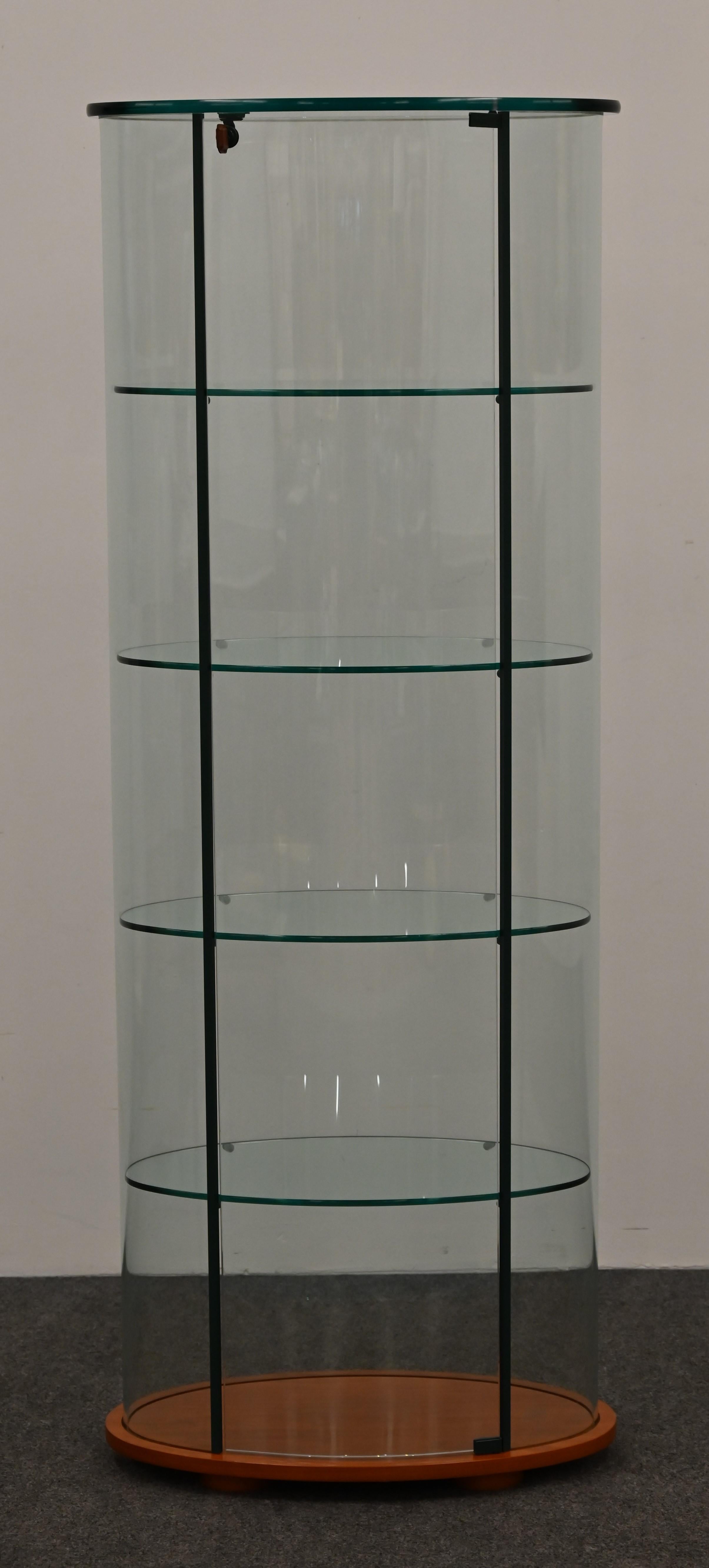 FIAM Palladio-Vitrinenschrank mit geschwungenem Glas, 1980er Jahre 1