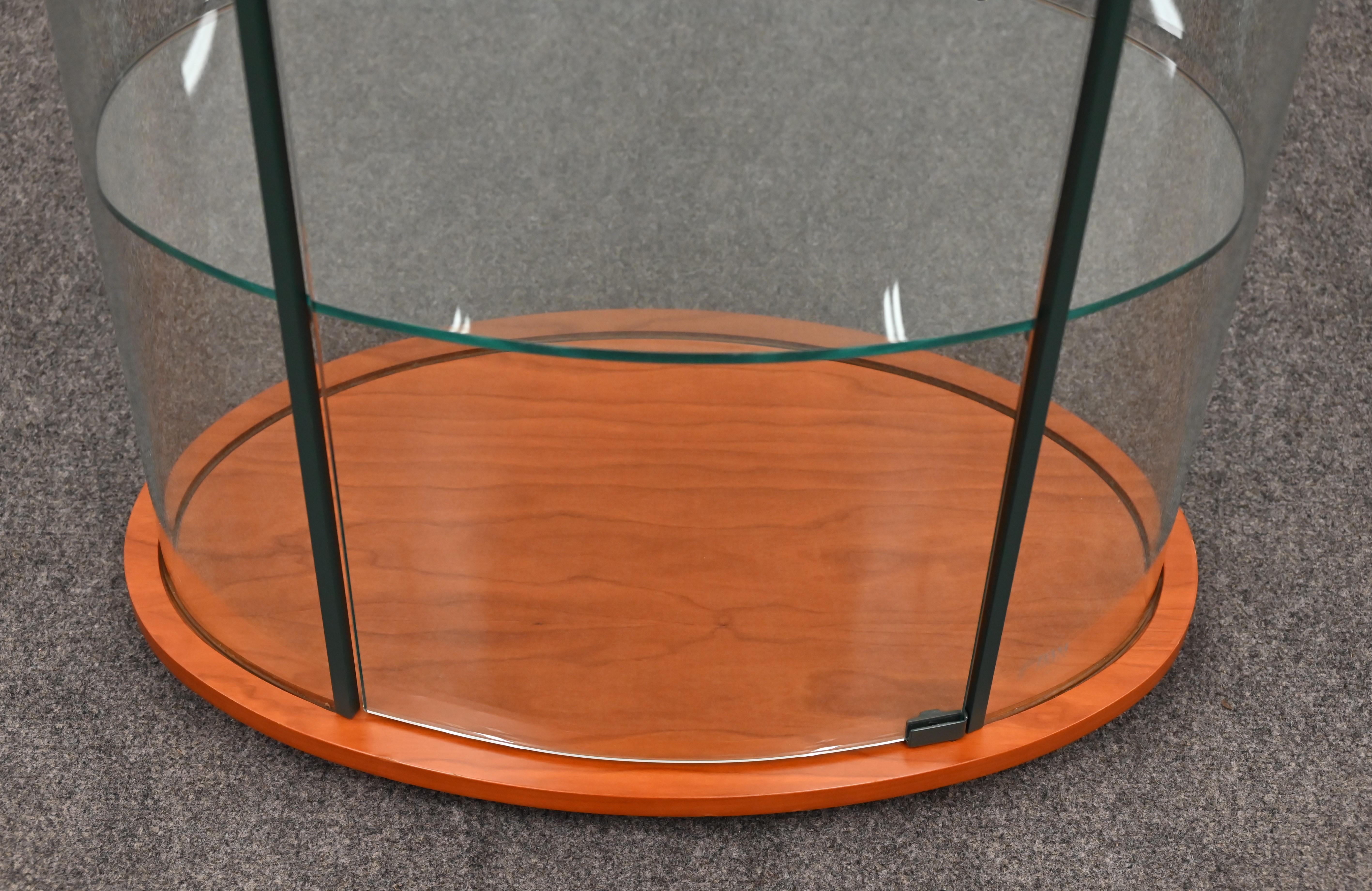 FIAM Palladio-Vitrinenschrank mit geschwungenem Glas, 1980er Jahre 2