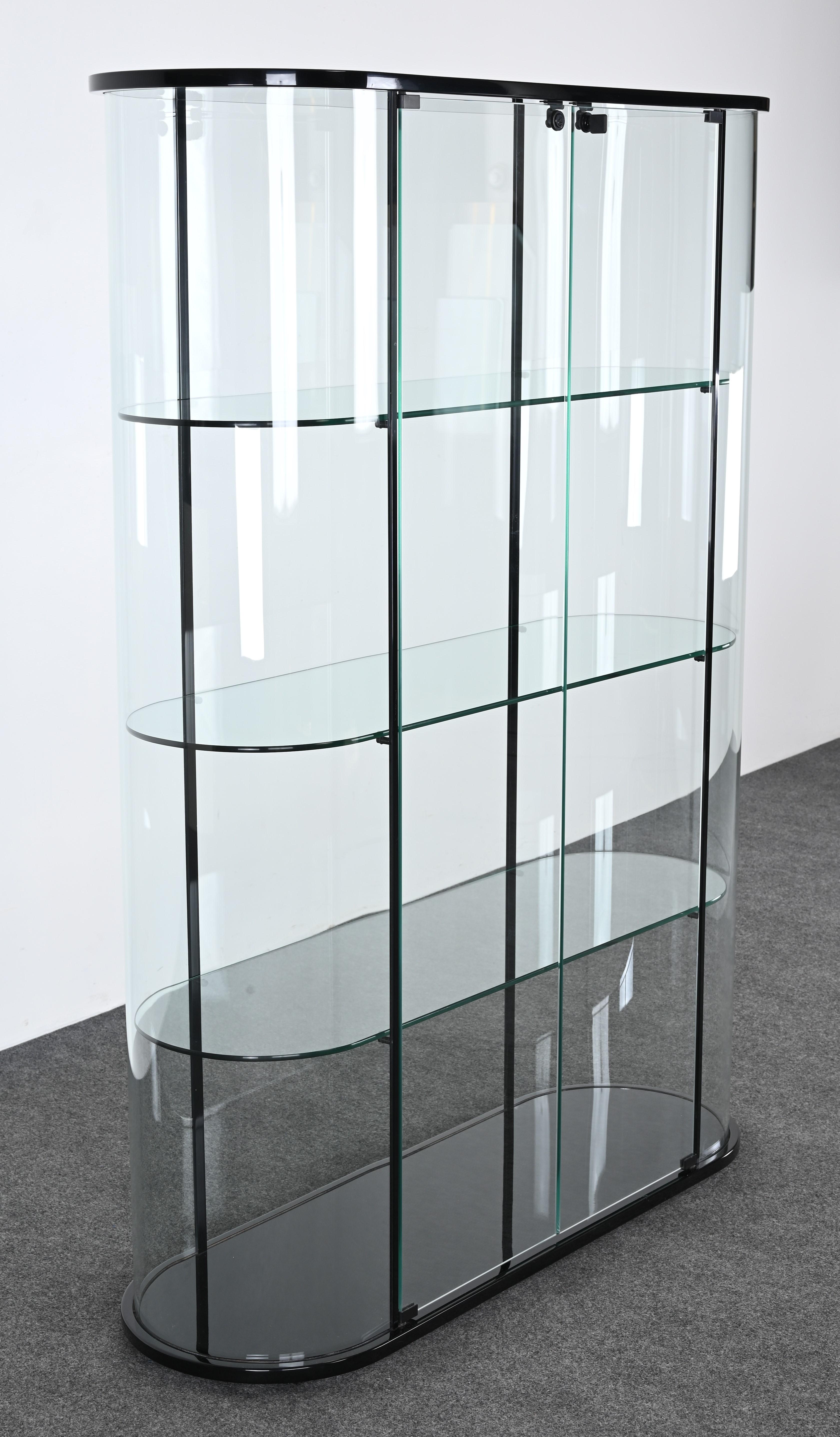 Modern FIAM Palladio Display Showcase with Double Doors, 1980s, No longer in production For Sale