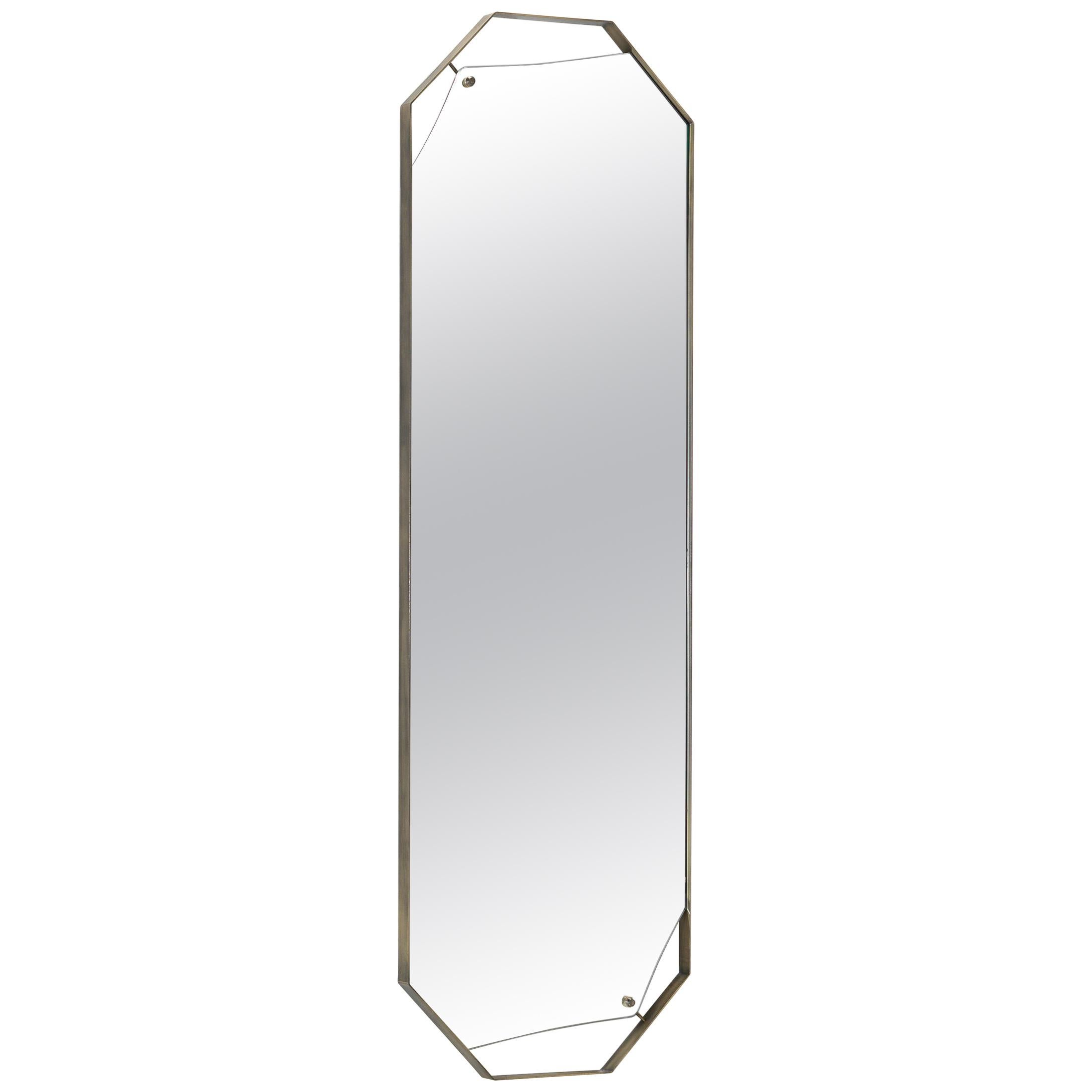 Fiam Pinch PI/160 Rectangular Mirror in Glass, by Lanzavecchia & Wai