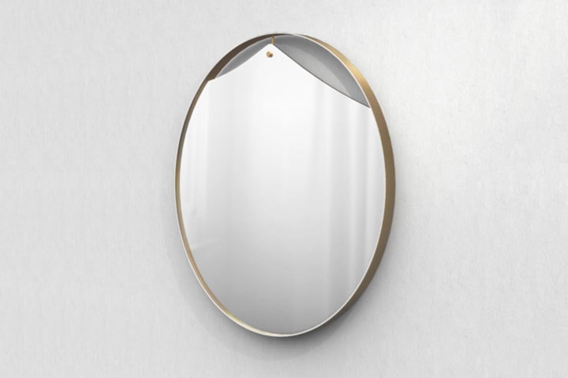 Modern Fiam Italia Round Pinch  Mirror  by Lanzavecchia & Wai For Sale